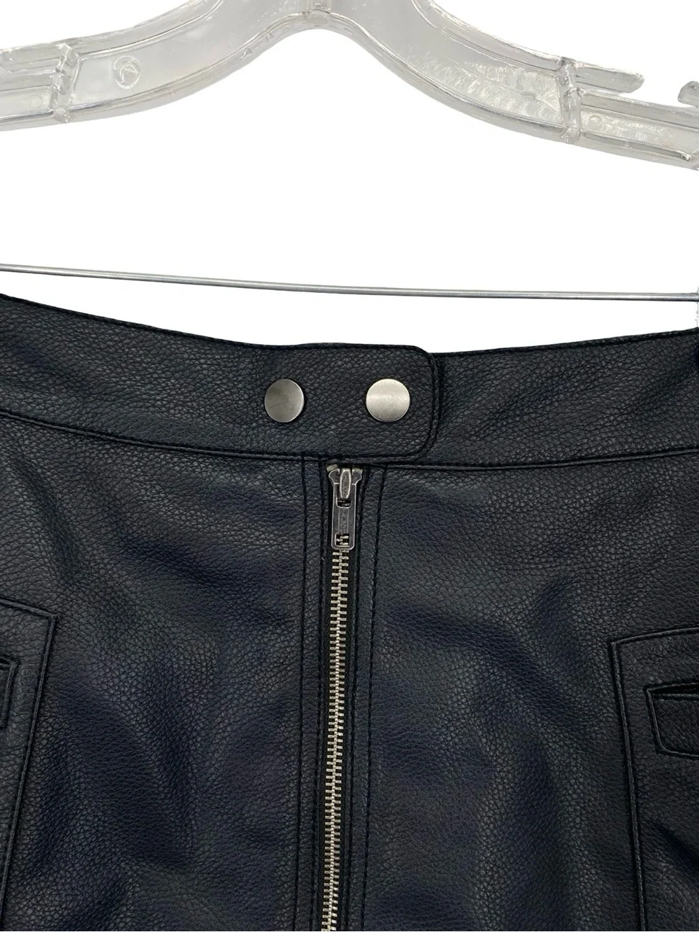 Free People Faux Leather A-Line Mini Skirt Black Size 0